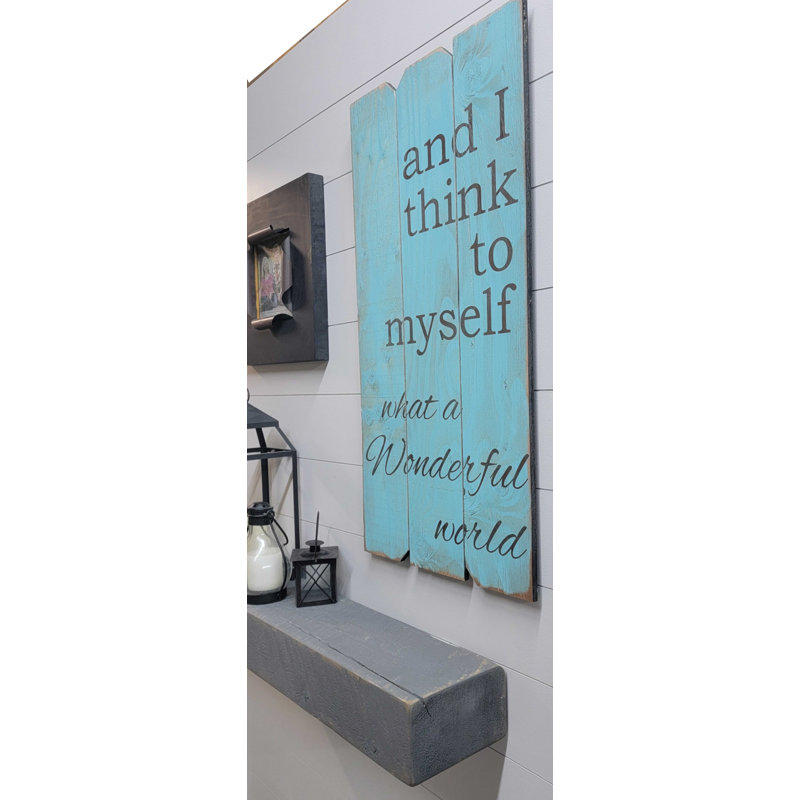 Dovecove Rustic Signs Wonderful World Wall Décor & Reviews Wayfair